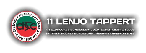 11 LENJO TAPPERT 1. FELDHOCKEY BUNDESLIGA . DEUTSCHER MEISTER 2025 1 S T F I E L D H O C K E Y B U N D E S L I G A . G E R M A N C H A M P I O N 2 0 2 5